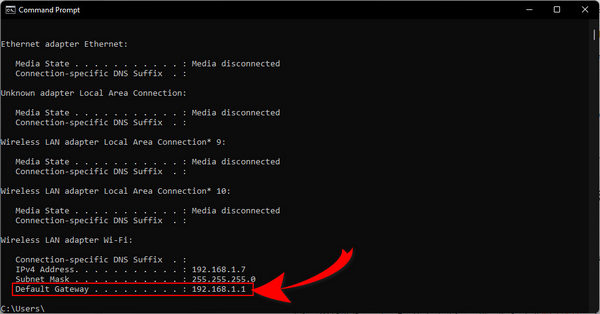 معرفة عنوان IP من كمبيوتر ويندوز