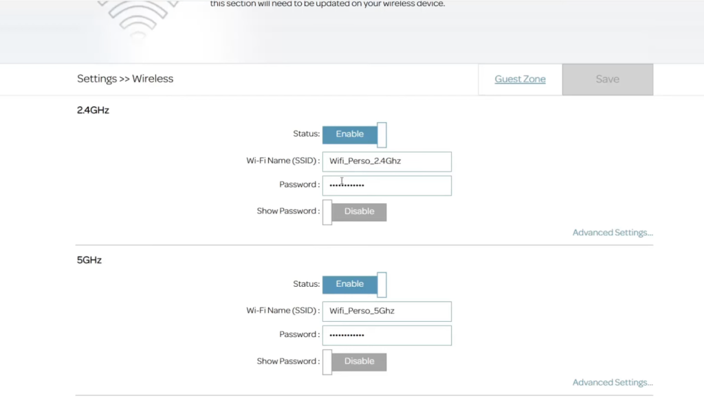 أكتب كلمة سر الواي فاي الجديدة في خانة Password.