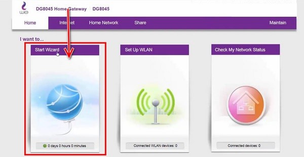 ضبط اعدادات راوتر WE الجديد موديل DG8045